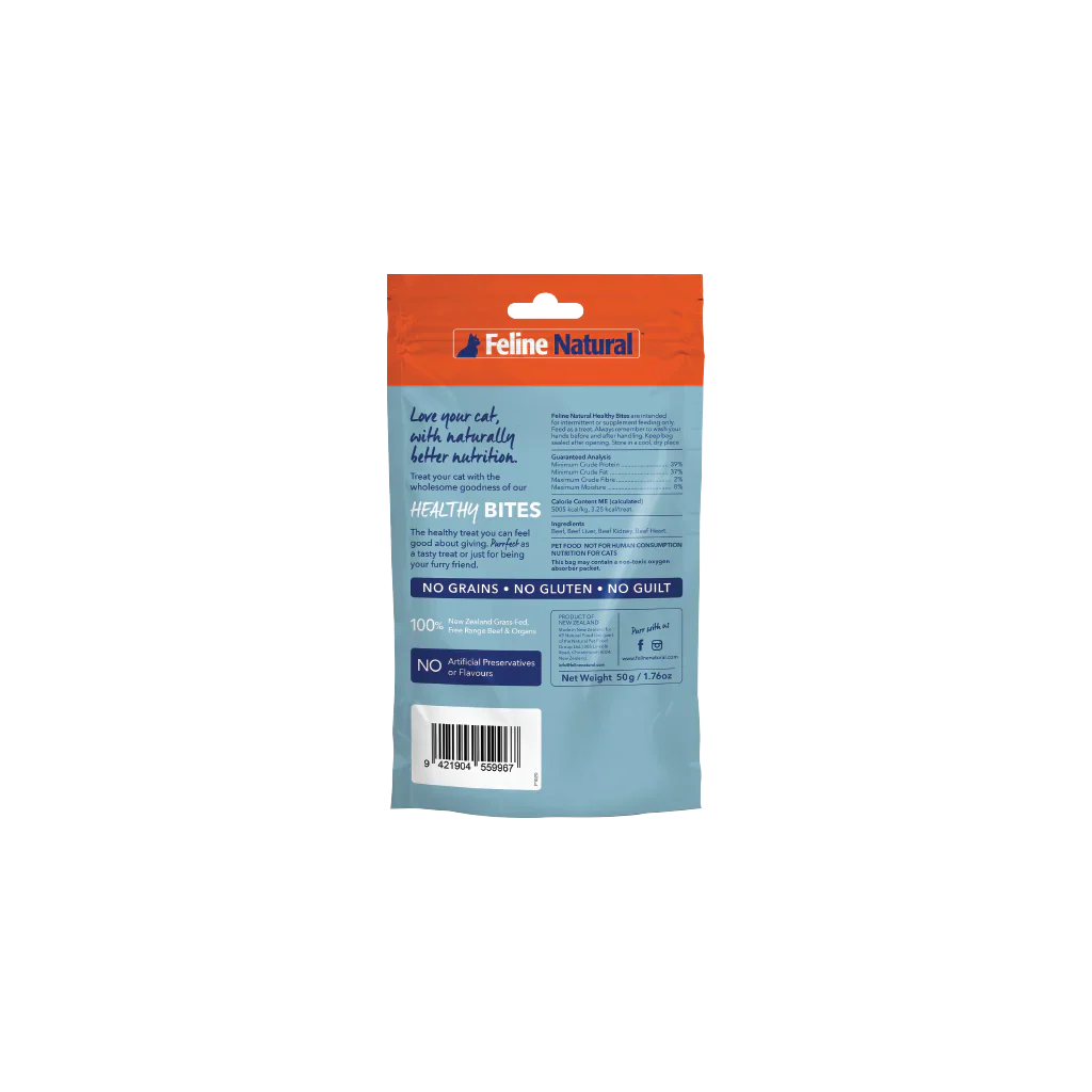 Feline Natural - Beef & Organs Healthy Bites (Cat Treats)
