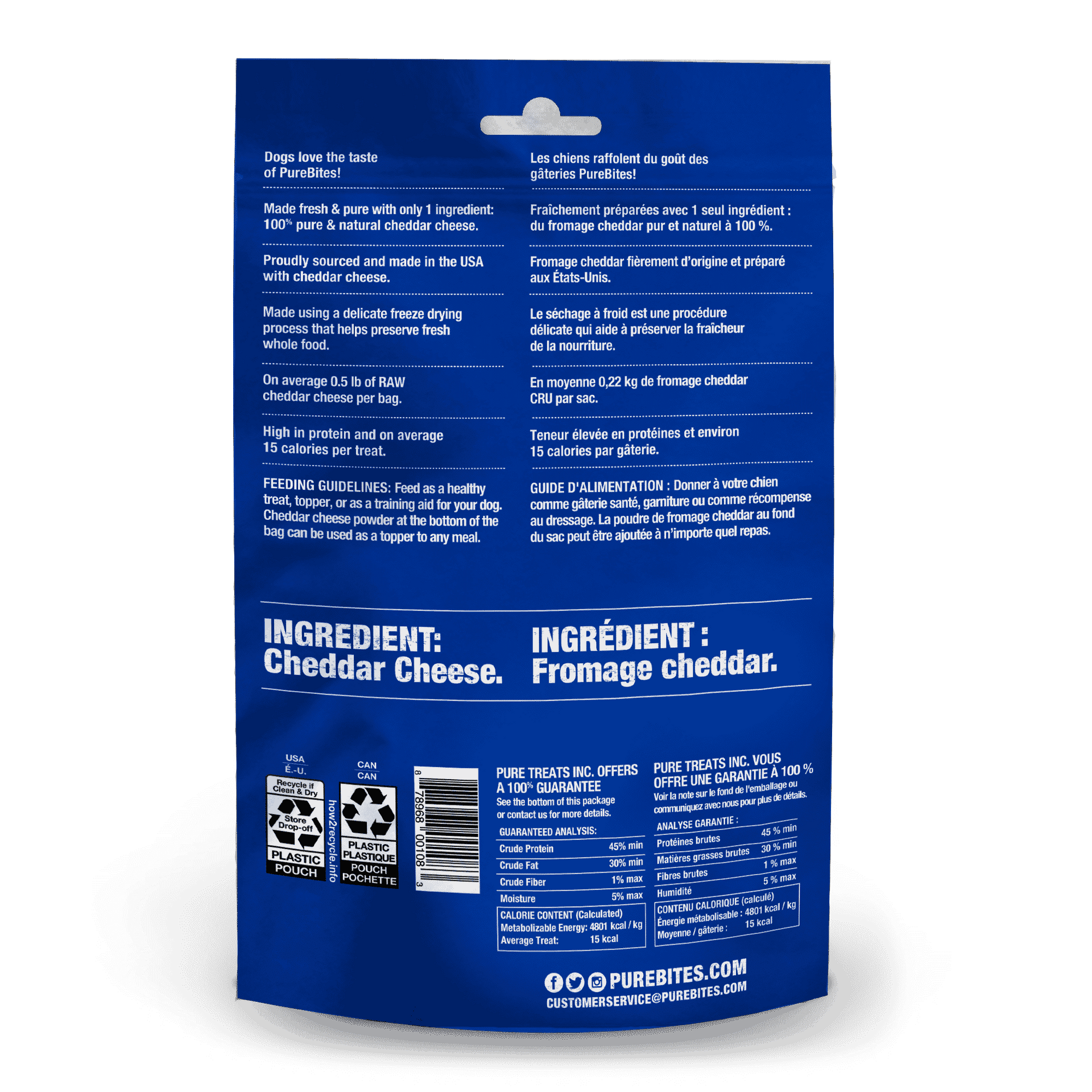 Purebites - Freeze Dried Cheddar Cheese (For Dogs)