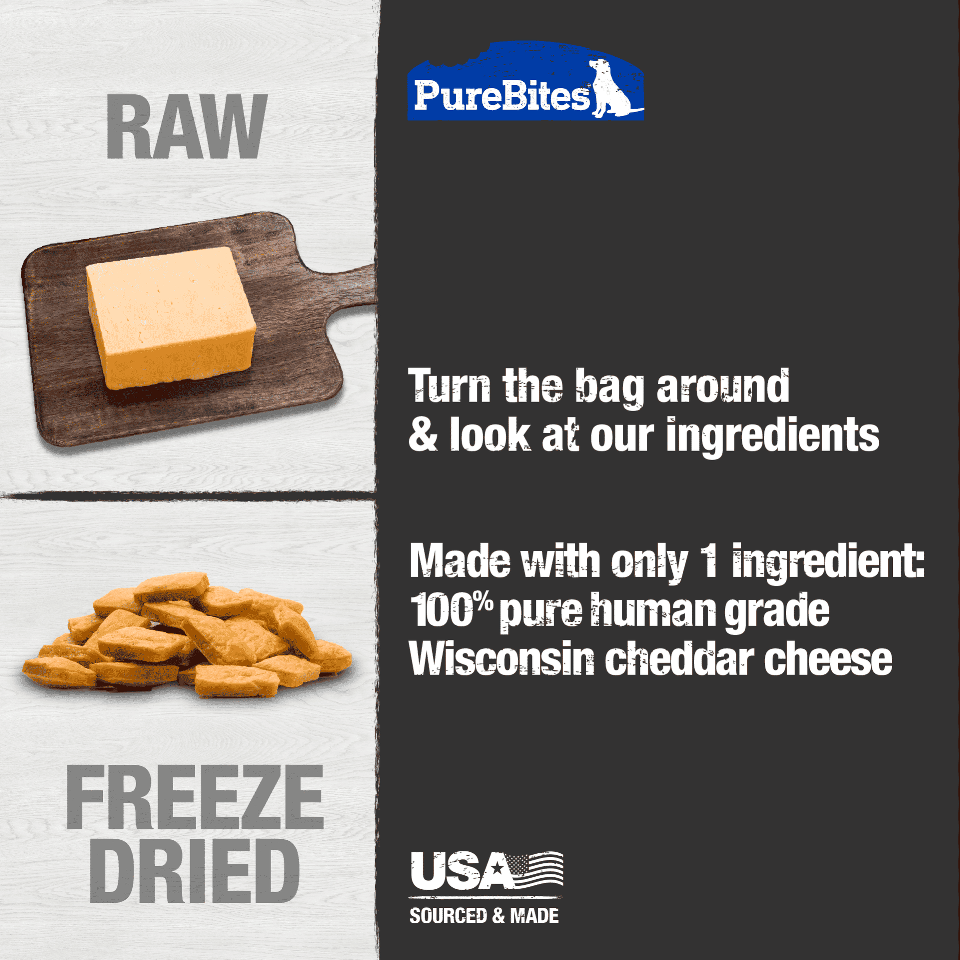 Purebites - Freeze Dried Cheddar Cheese (For Dogs)