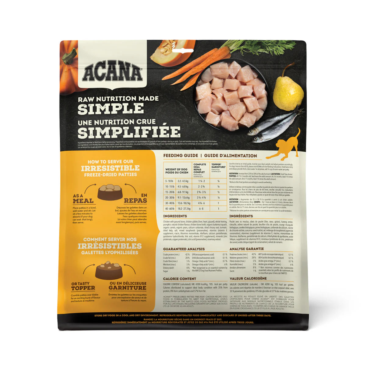 Acana - Freeze-Dried Free-Run Chicken Recipe Patties (For Dogs)