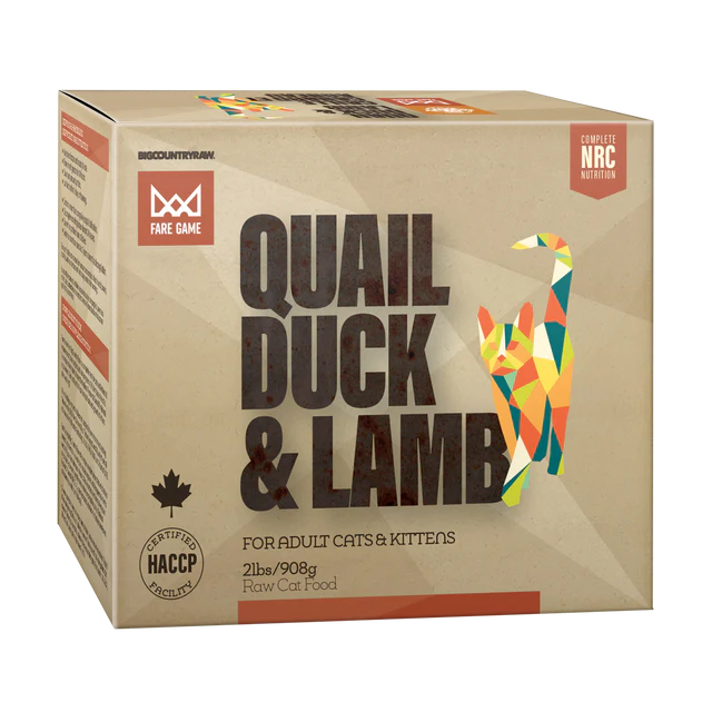 Big Country Raw - Fare Game - Duck & Quail with Lamb (2lb) - Frozen Product