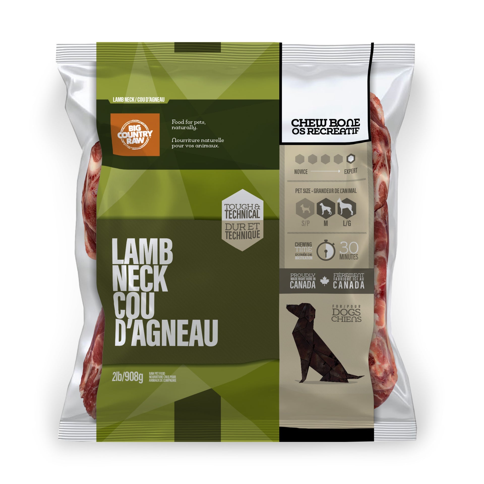 Big Country Raw | Lamb Neck Bone (2lb) | Raw Dog Food
