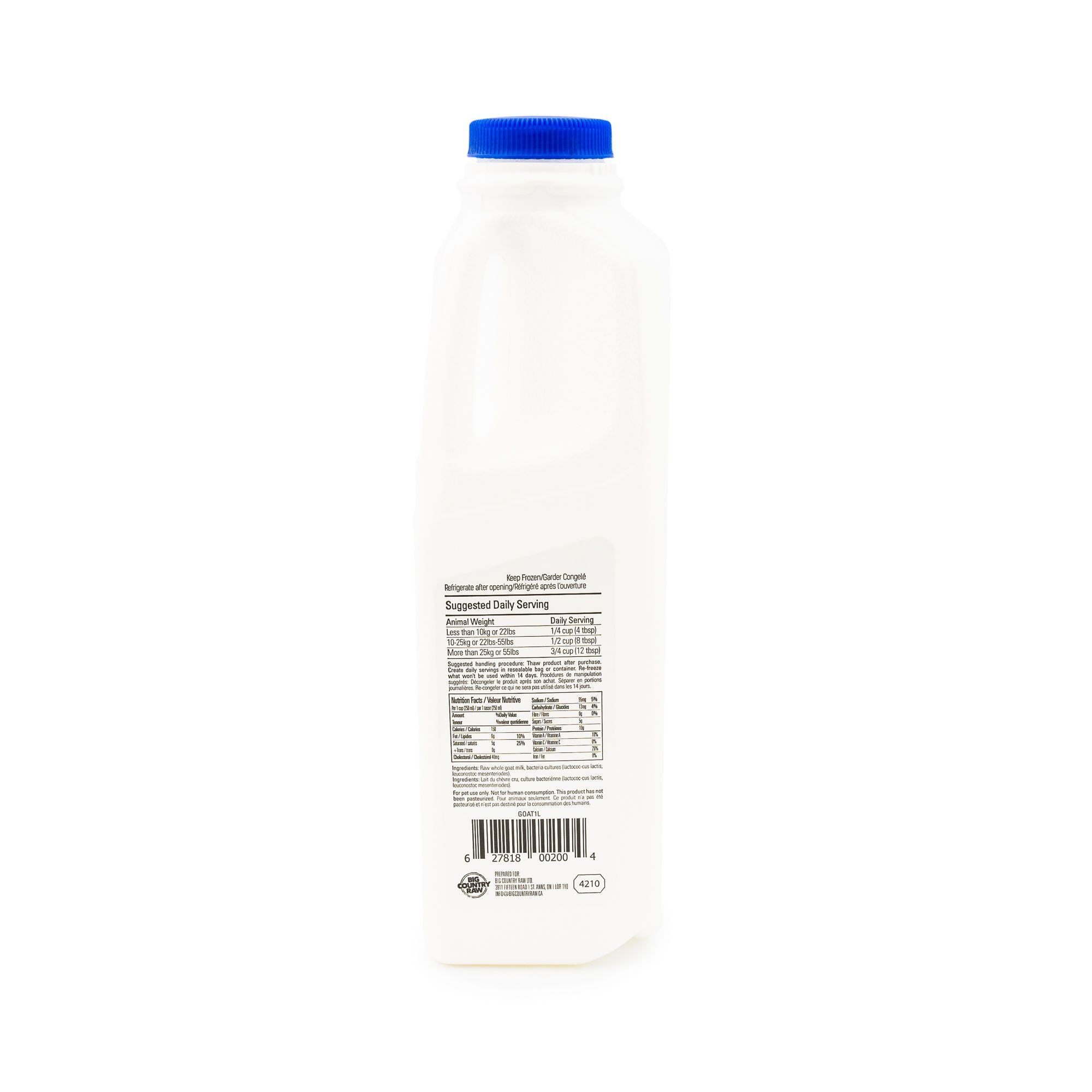 Big Country Raw-Raw Goat Milk-Pet Food Store Toronto-ARMOR THE POOCH