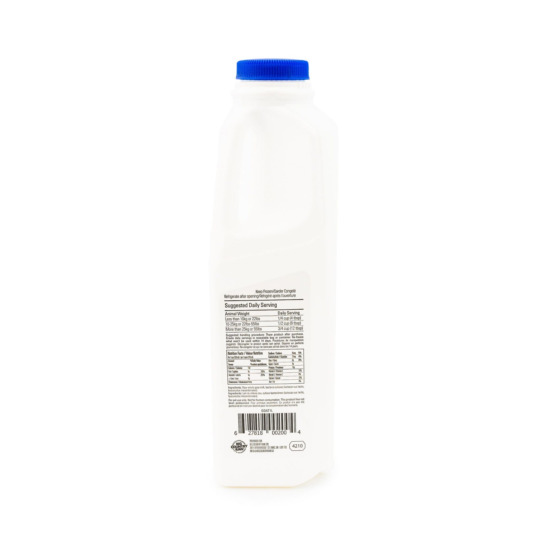 Big Country Raw-Raw Goat Milk-Pet Food Store Toronto-ARMOR THE POOCH