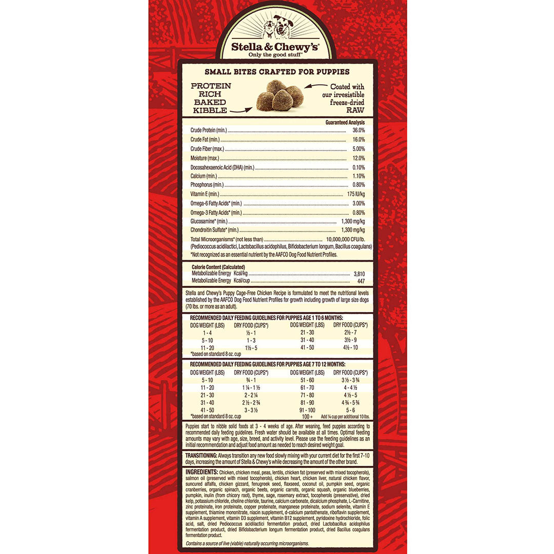 Stella & Chewy's - Cage-Free Chicken Raw Coated Kibble (Grain Free Dry Puppy Food) - ARMOR THE POOCH