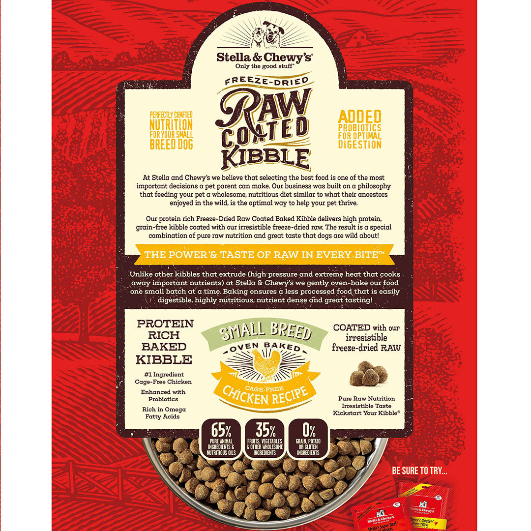 Stella & Chewy's - Cage-Free Chicken Raw Coated Small Breeds Kibble (Grain Free) - ARMOR THE POOCH