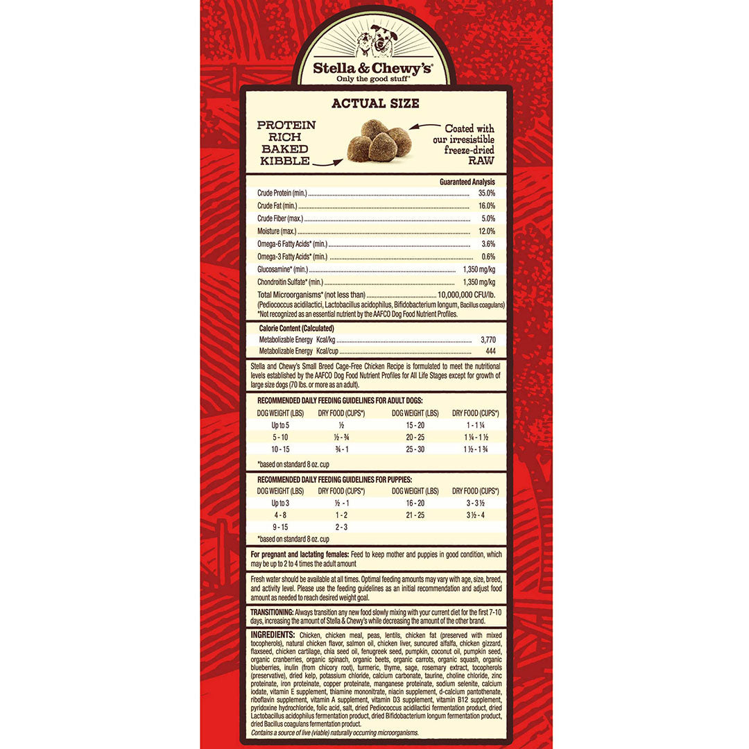 Stella & Chewy's - Cage-Free Chicken Raw Coated Small Breeds Kibble (Grain Free) - ARMOR THE POOCH