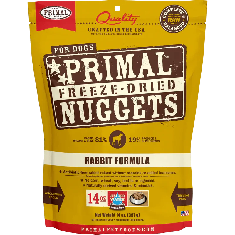 Primal - Nuggets - Freeze Dried Nuggets - Rabbit Formula (Dog Food)