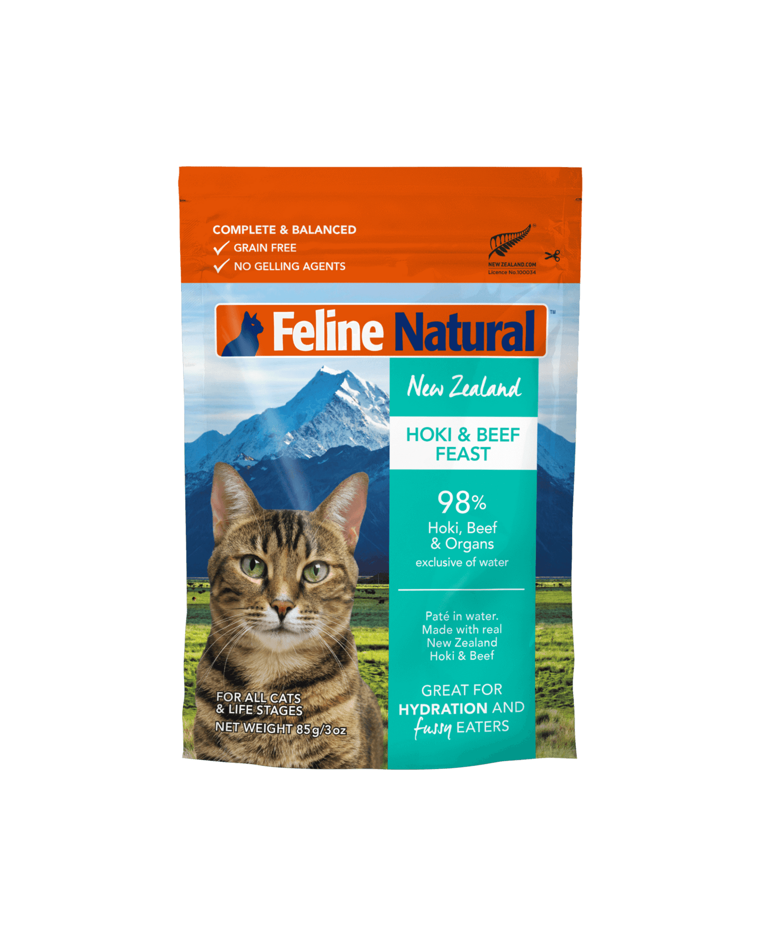 Feline Natural - Hoki & Beef Pouches (Wet Cat Food)