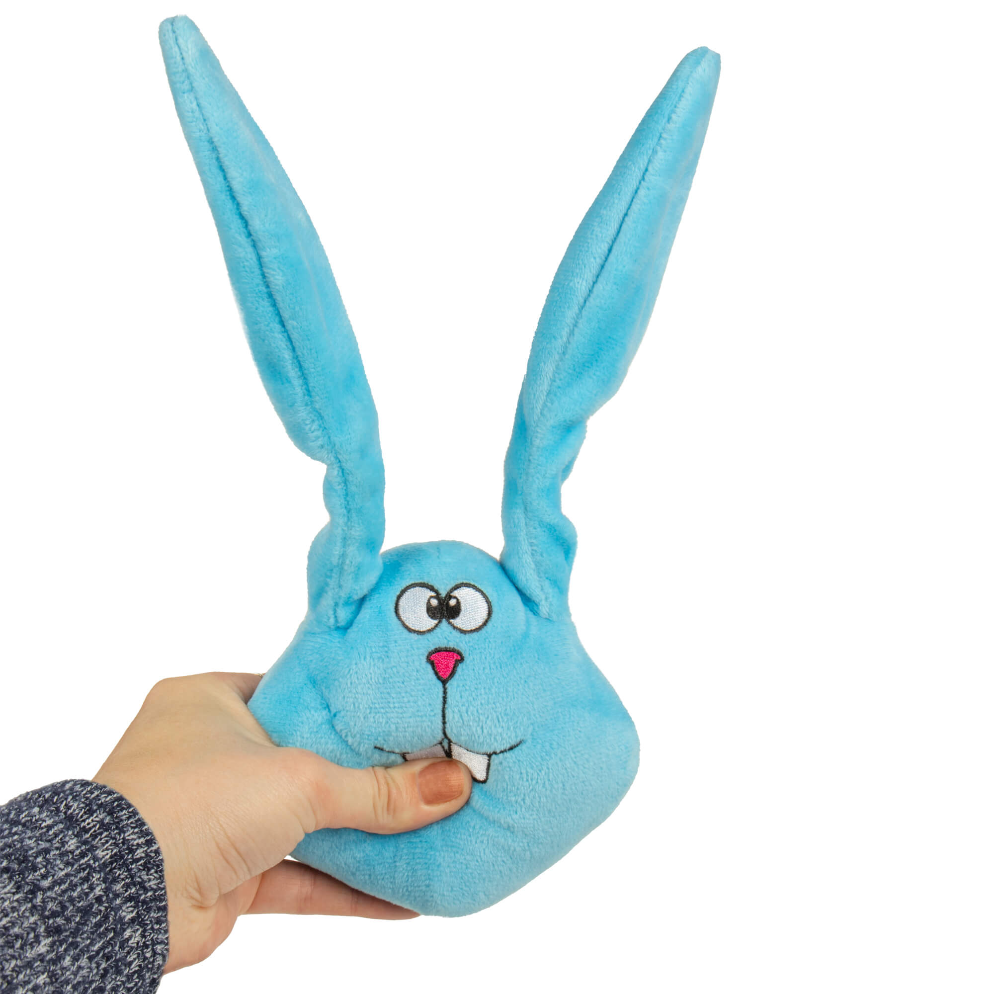 GoDog | Bunny Chew Guard Technology Animated Squeaker | Plush Dog Toy