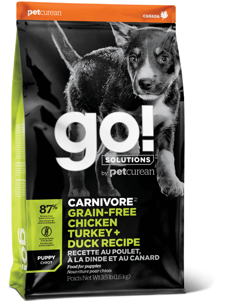 Go! SOLUTIONS - Carnivore - Grain Free Chicken, Turkey & Duck Recipe (Dry Puppy Food)