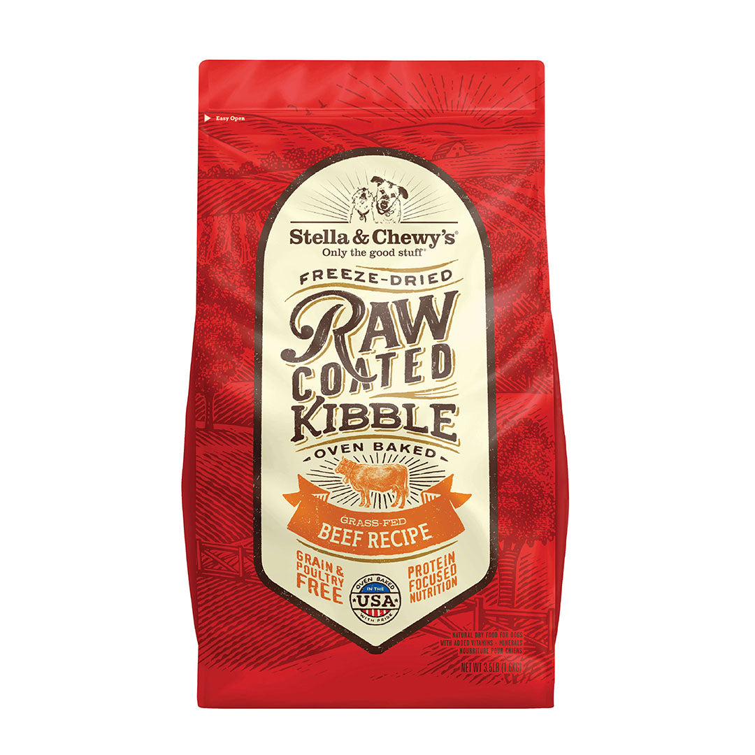 Stella & Chewy's - Grass-Fed Beef Raw Coated Kibble (Grain Free Dry Dog Food) - ARMOR THE POOCH
