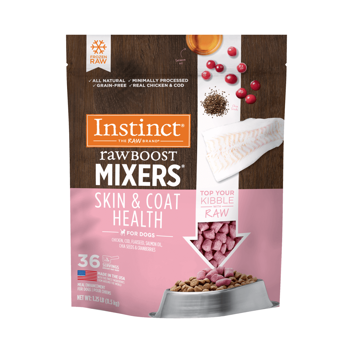 Instinct - Raw Boost Frozen Mixers Skin & Coat Health