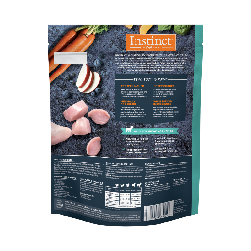 Instinct - Raw Frozen Bites Cage-Free Chicken Recipe (For Puppies) - Frozen Product