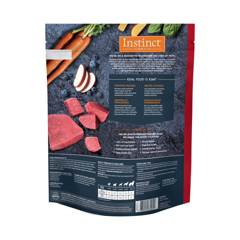 Instinct - Raw Frozen Patties Real Beef Recipe - Frozen Product
