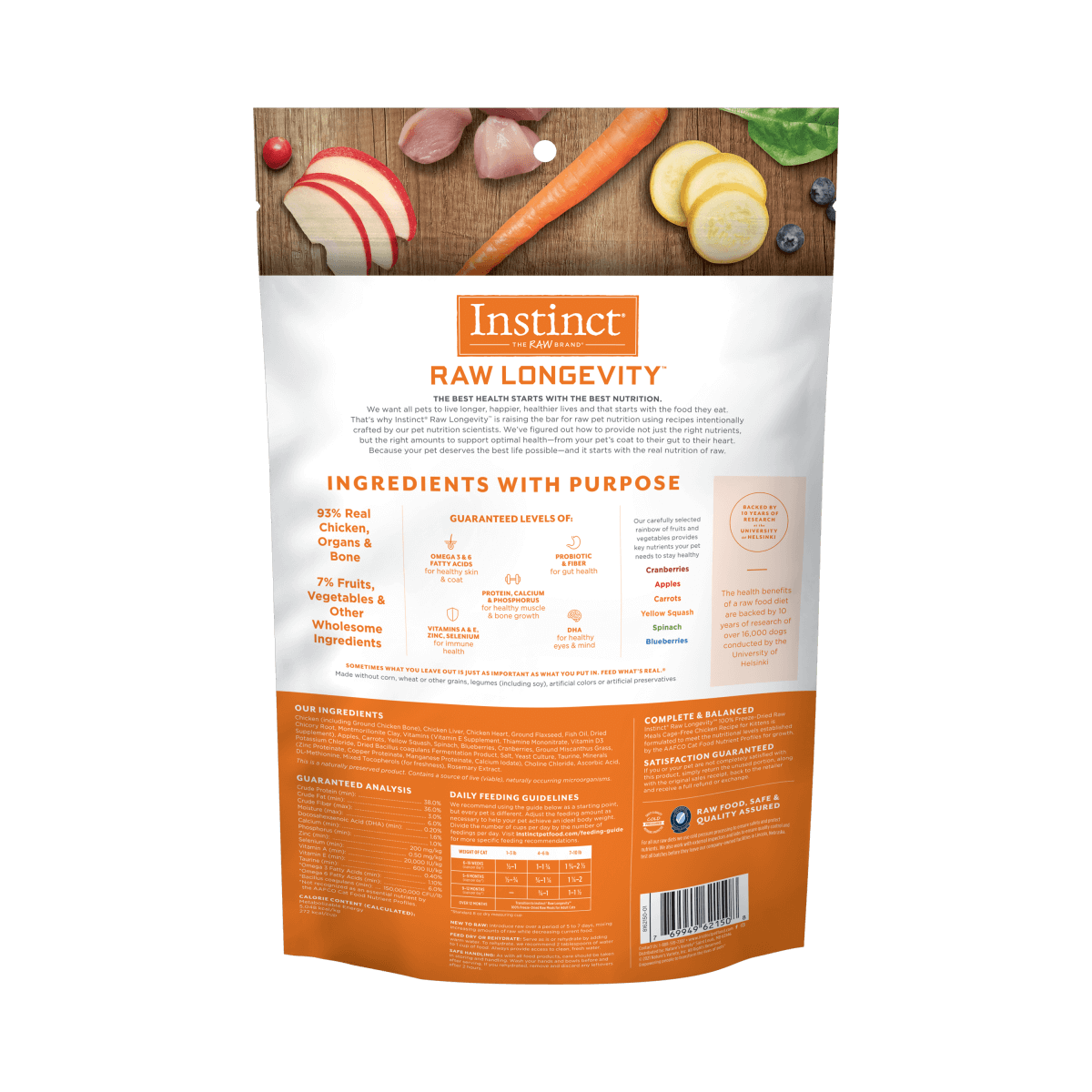 Instinct - Raw Longevity 100% Freeze-Dried Raw Meals Cage-Free Chicken Recipe (For Kittens)