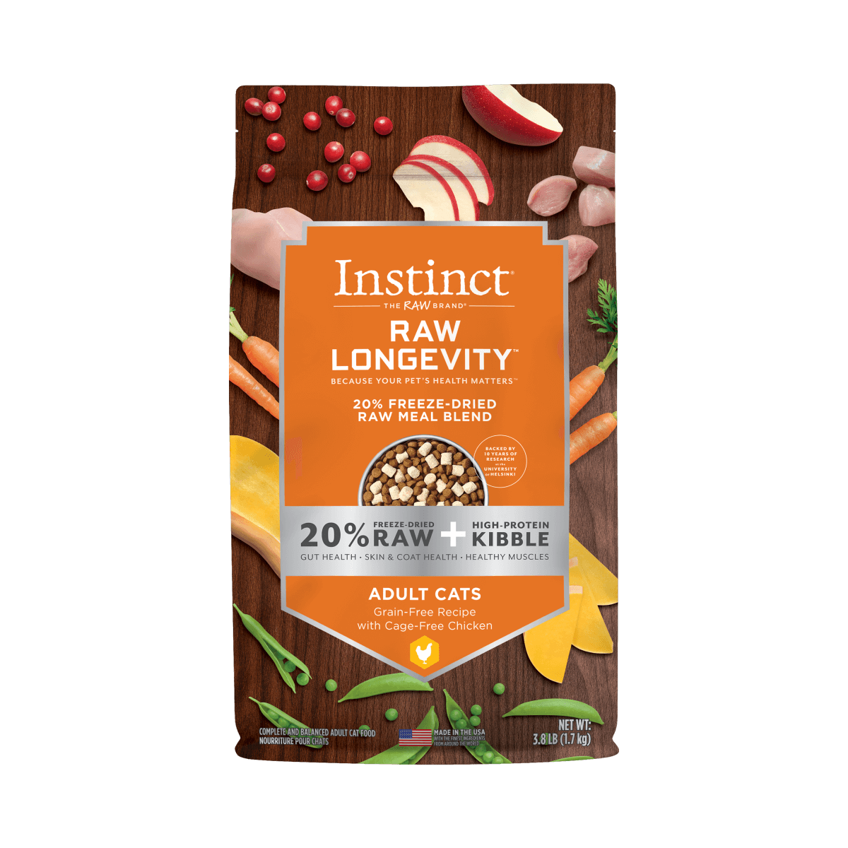 Instinct - Raw Longevity 20% Freeze-Dried Raw Meal Blend Cage-Free Chicken Recipe