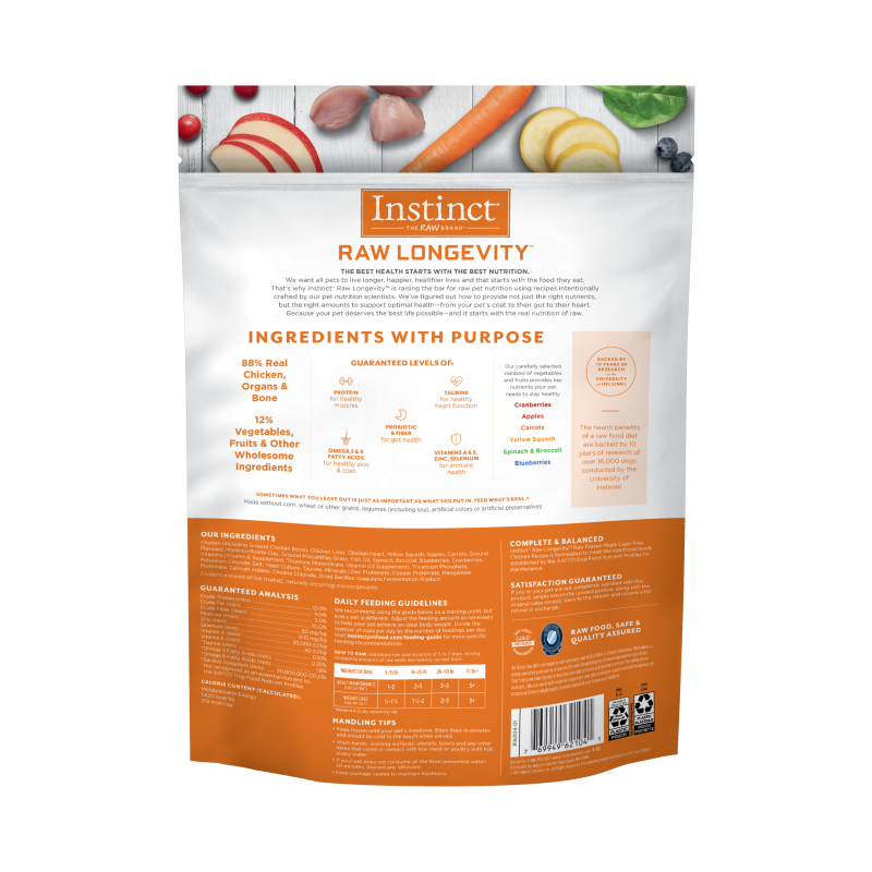 Instinct - Raw Longevity Frozen Bites Cage-Free Chicken Recipe - Frozen Product