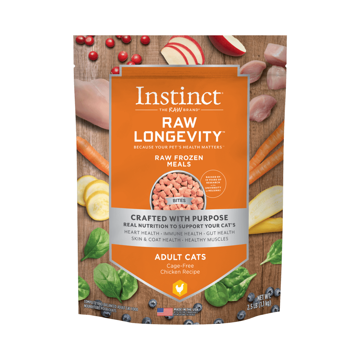 Instinct - Raw Longevity Frozen Bites Cage-Free Chicken Recipe