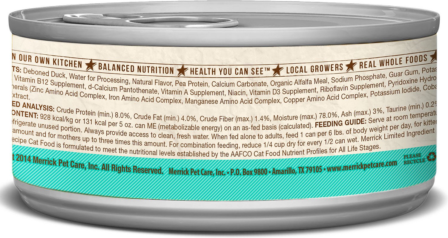 Merrick - Limited Ingredient Diet Real Duck Recipe Paté (Grain Free Adult Wet Cat Food)