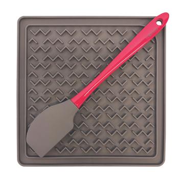 Messy Mutts - Silicone Therapeutic Feeding Mat with Silicone Spatula (For Dogs)