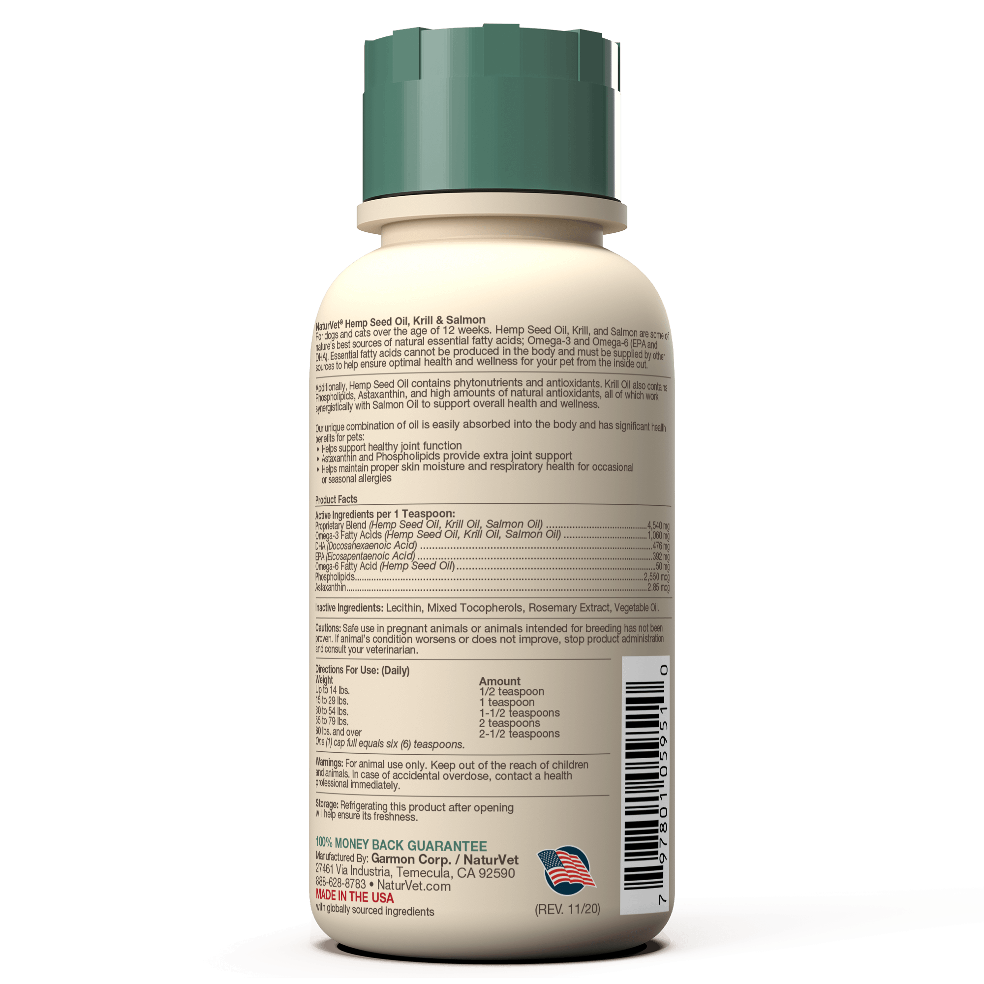 NaturVet - Hemp Seed Oil (Dog/Cat)