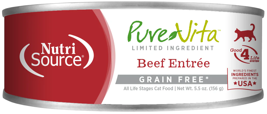 NutriSource | PureVita | Limited Ingredient Beef Entree | Wet Cat Food Near Me Toronto | ARMOR THE POOCH