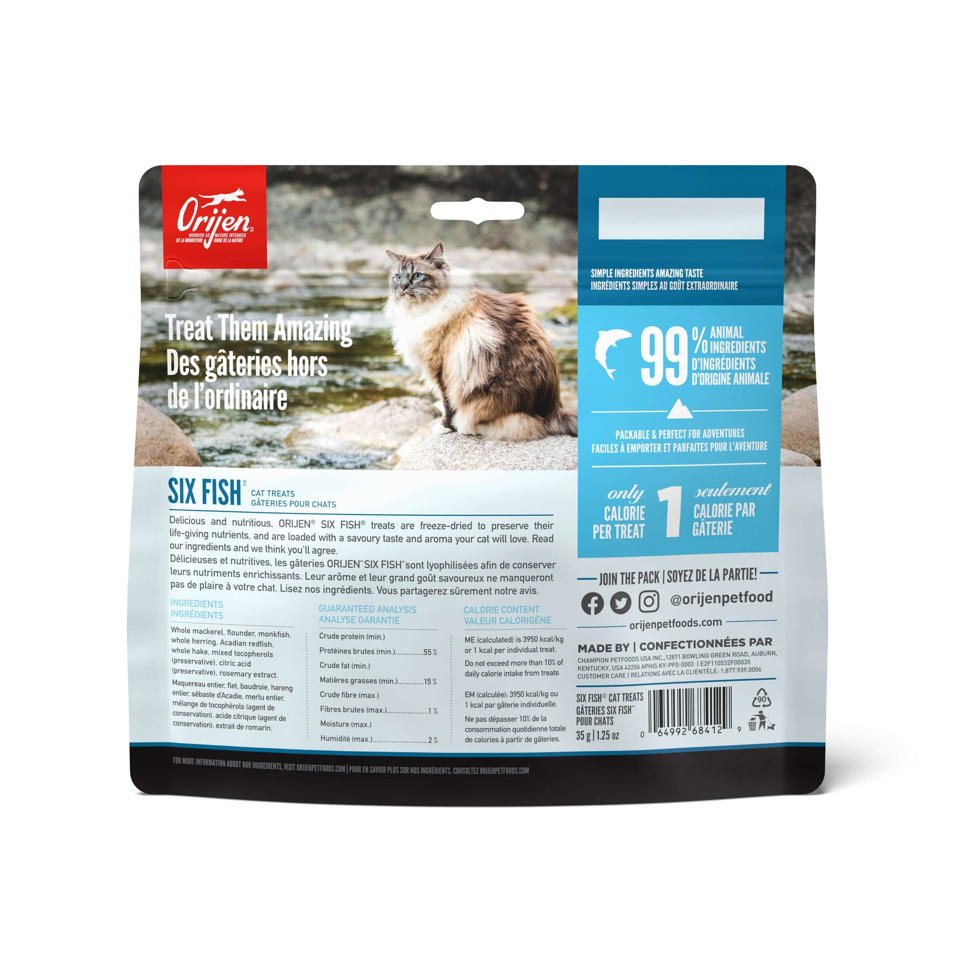 Orijen - Six Fish Freeze-Dried Treats (For Cats)