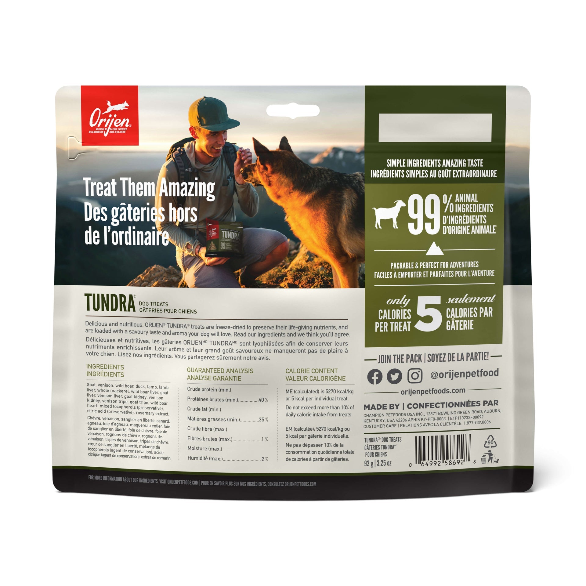 Orijen - Tundra Freeze-Dried Dog Treats (For Dogs)