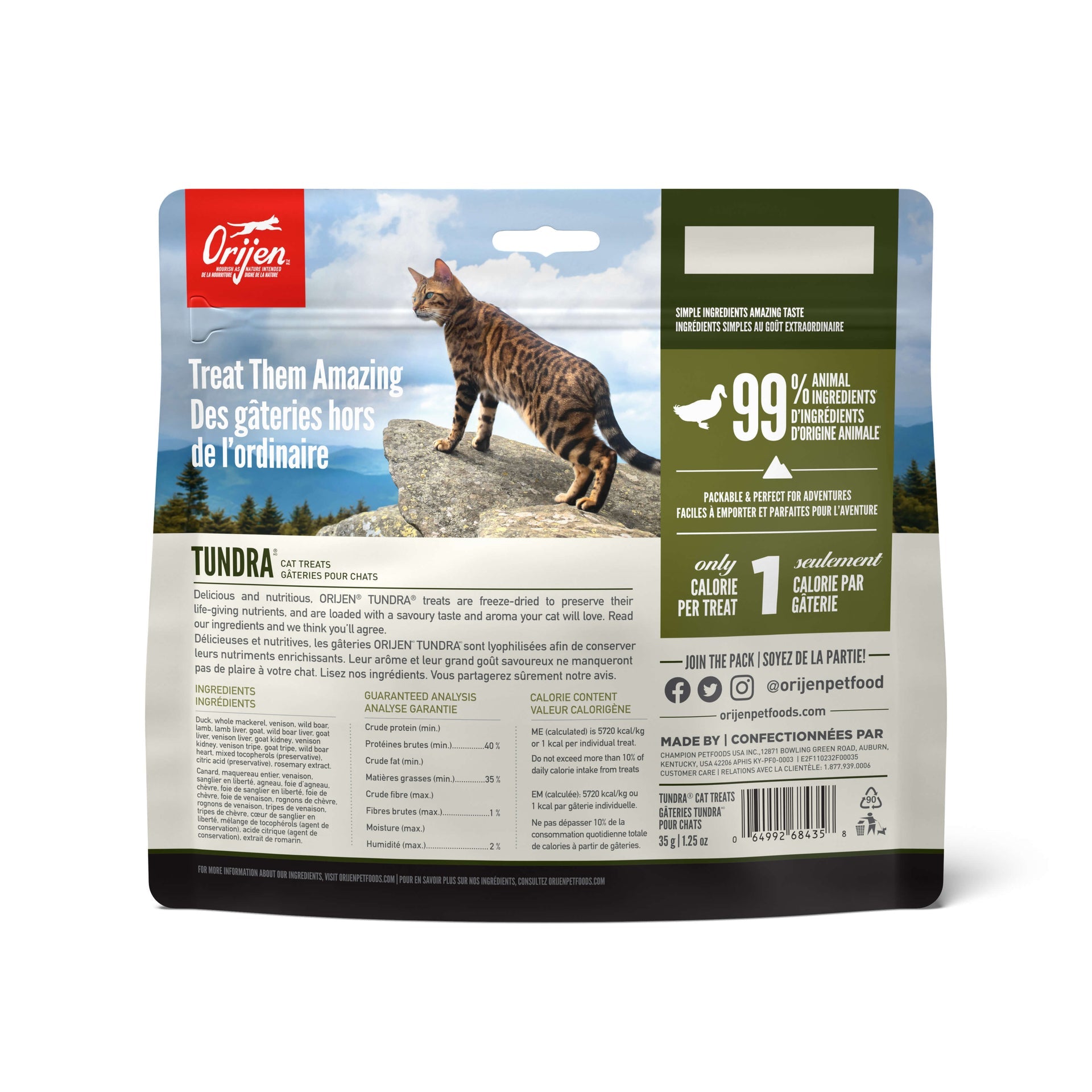 Orijen - Tundra Freeze-Dried Treats (For Cats)