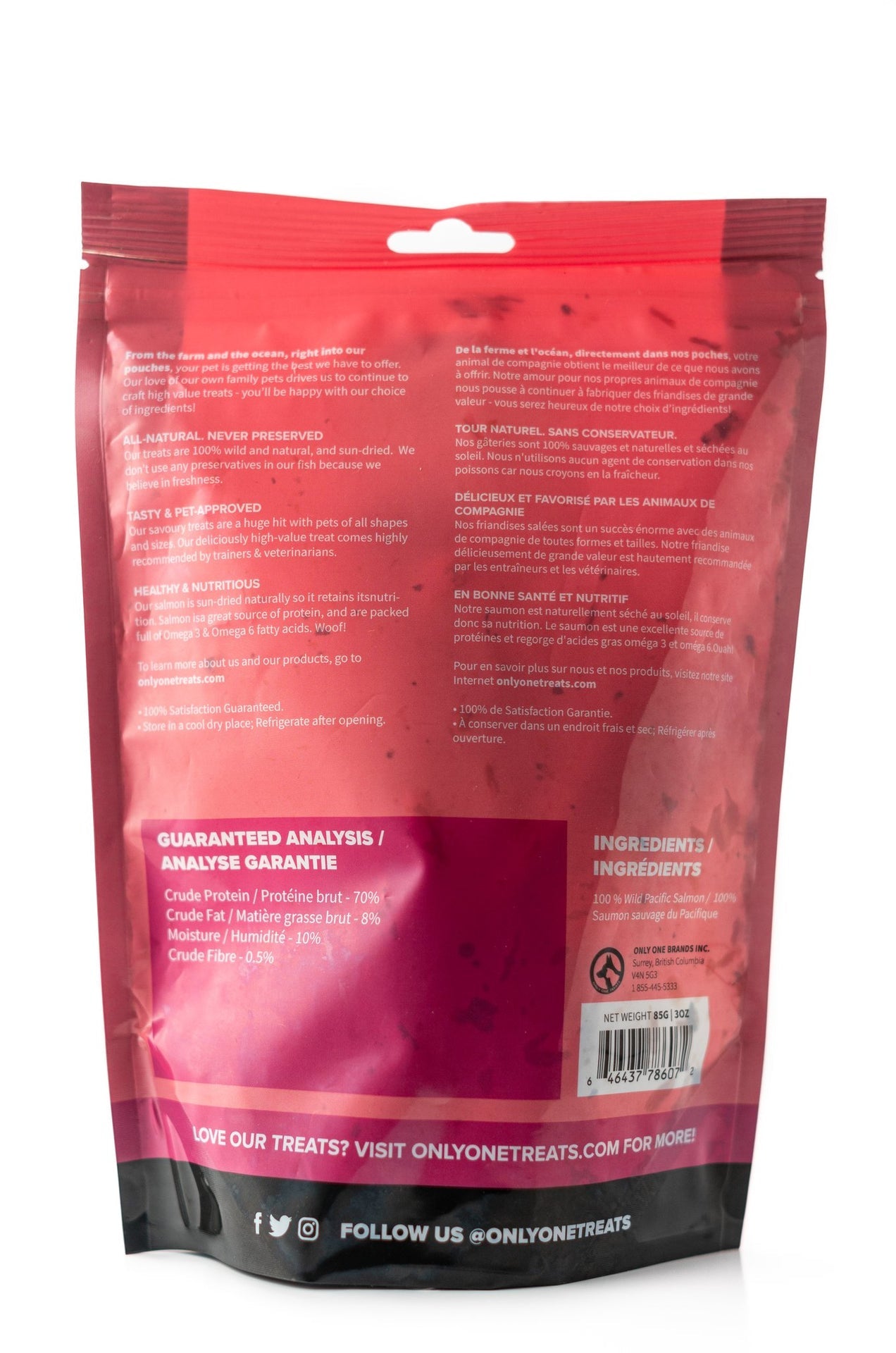 Only One Treats - Wild Pacific Salmon Skins Strips