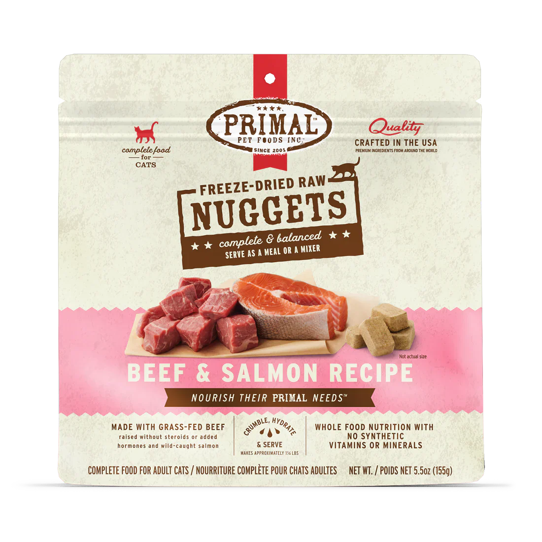 Primal - Nuggets - Freeze Dried Nuggets - Beef & Salmon Formula (Cat Food)