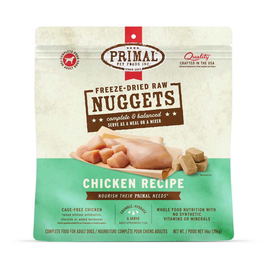 Primal - Nuggets - Freeze Dried Nuggets - Chicken Formula (Dog Food)