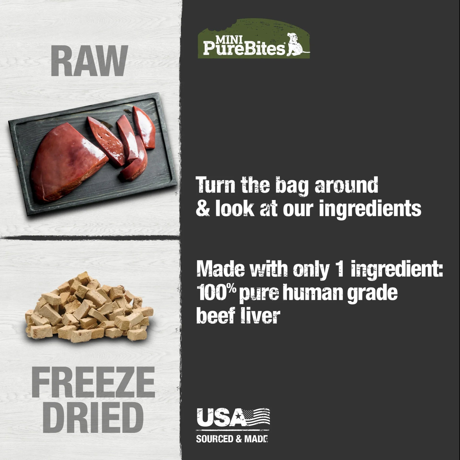 Purebites - Beef Liver Freeze Dried Mini Dog Treats
