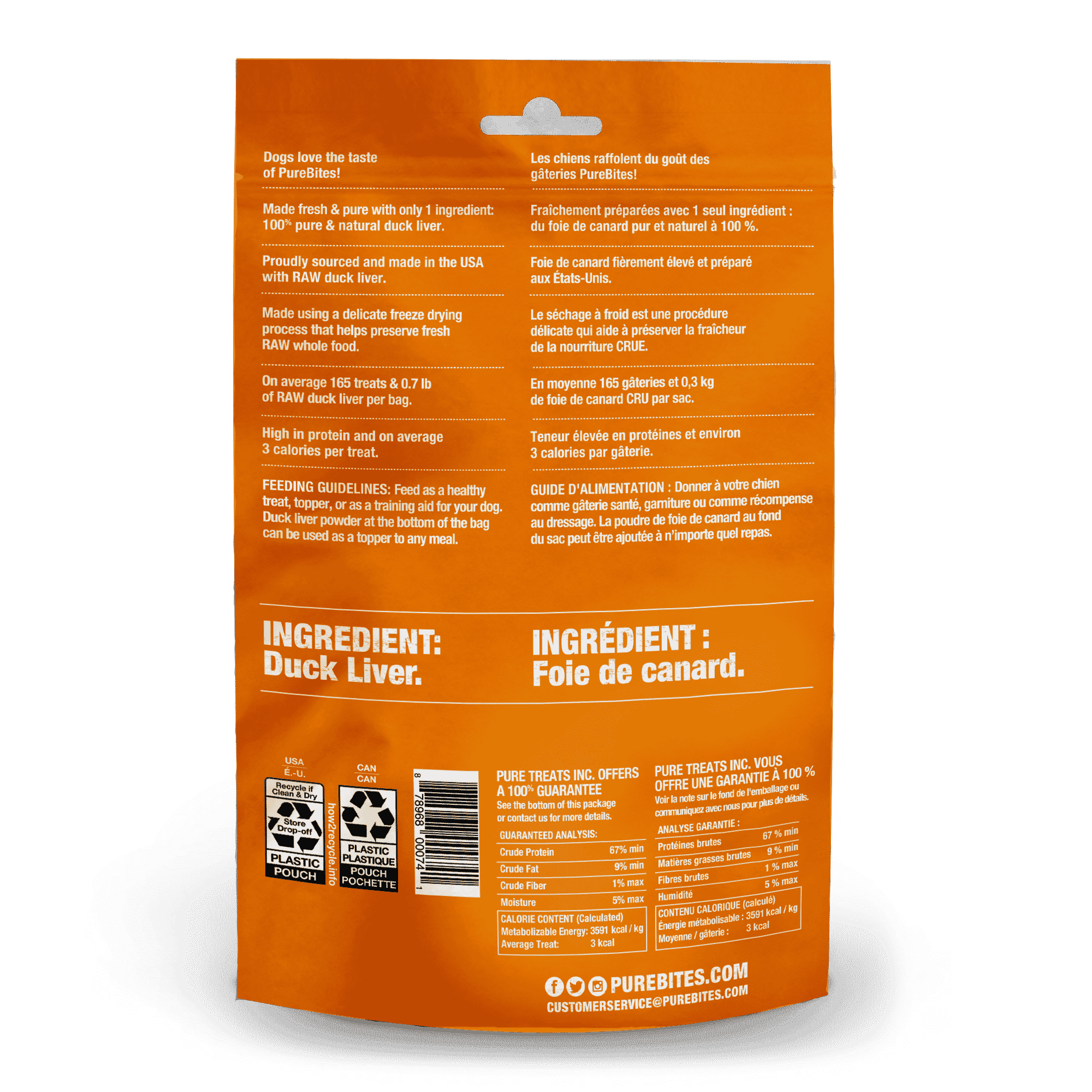 Purebites | Duck Liver Freeze Dried Dog Treats | ARMOR THE POOCH