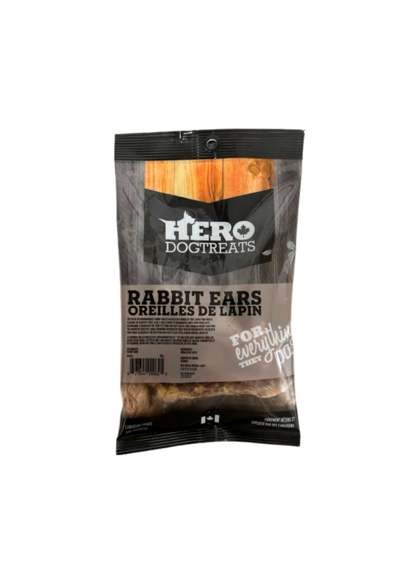 Hero Dog Treats - Dehydrated Rabbit Ears
