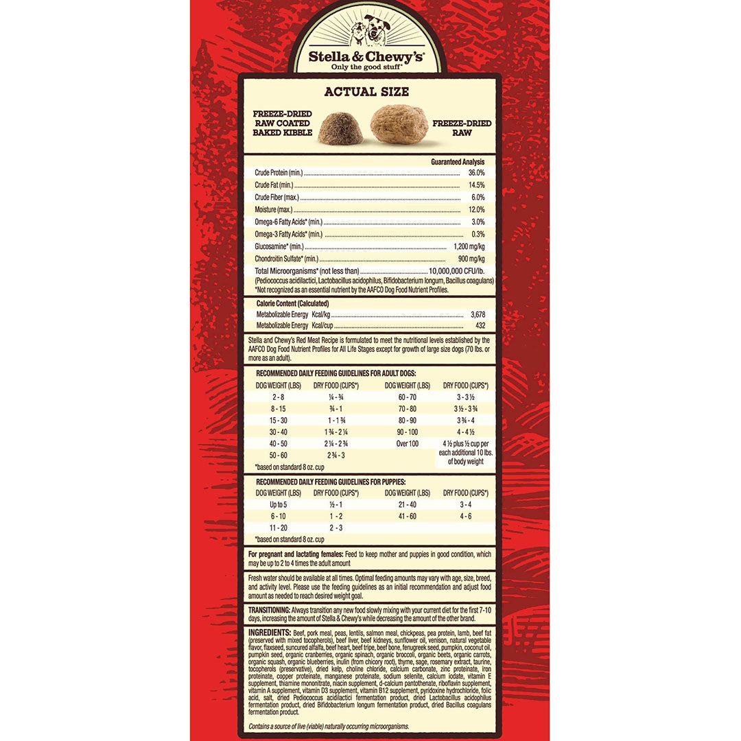 Stella & Chewy's - Red Meat Raw Blend Grain Free Kibble (For Dogs) - ARMOR THE POOCH