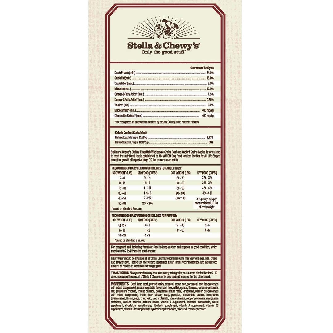 Stella & Chewy's - Cage-Free Beef & Ancient Grains Recipe (Dry Dog Food)
