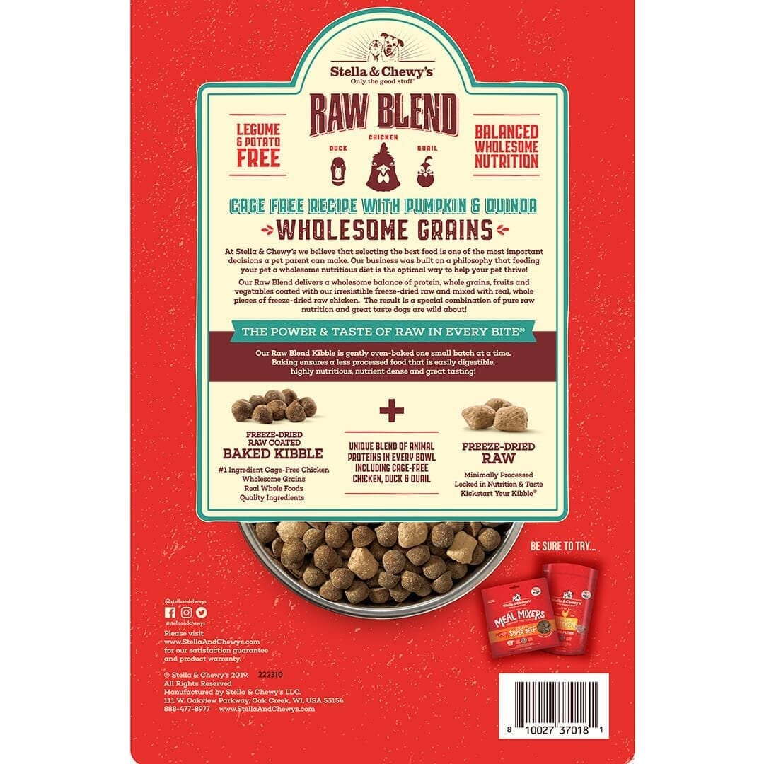 Stella & Chewy's - Cage-Free Recipe with Pumpkin & Quinoa Raw Blend Kibble Wholesome Grains (Dry Dog Food)