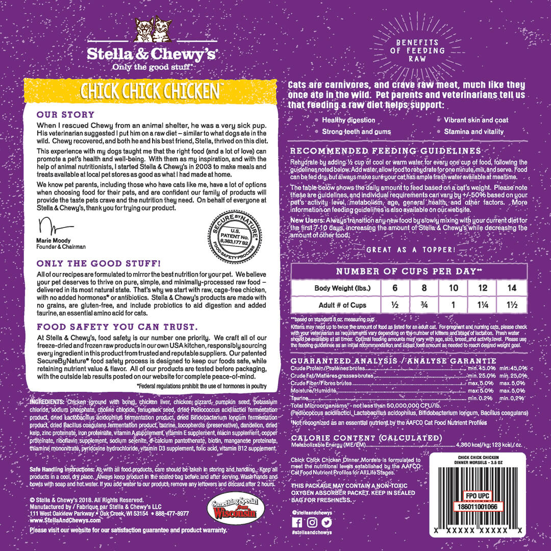 Stella & Chewy's - Chick Chick Chicken Dinner Morsels Freeze-Cat Food Toronto