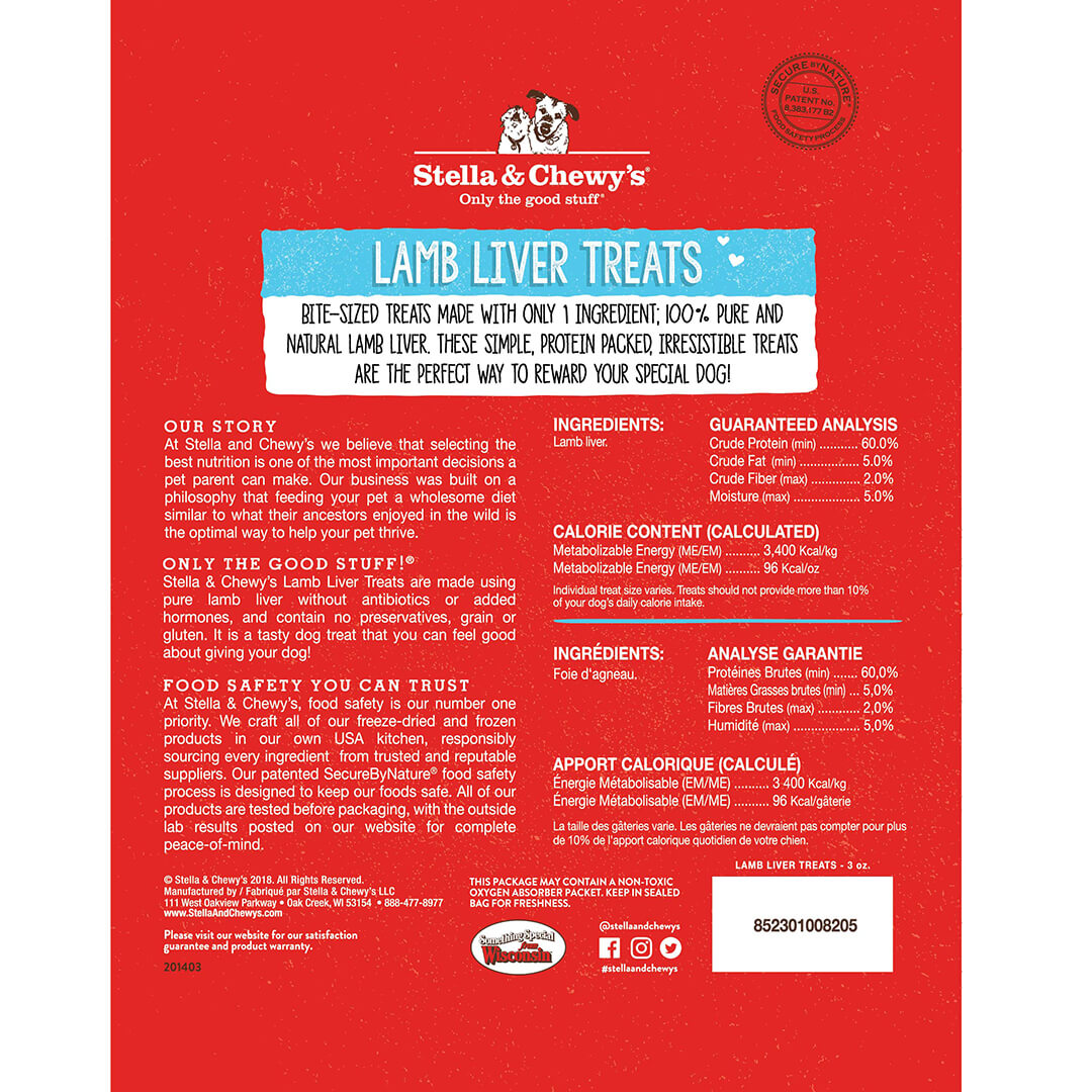 Stella & Chewy's - Lamb Liver Freeze-Dried Raw (Dog Treats)
