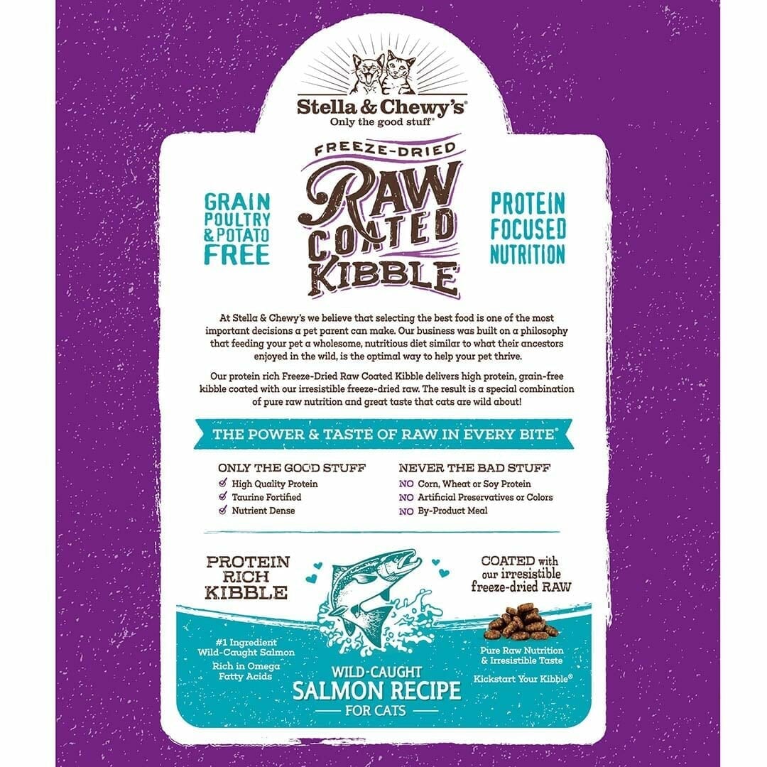 Stella & Chewy's - Raw Coated Kibble Wild-Caught Salmon Recipe (Dry Cat Food)