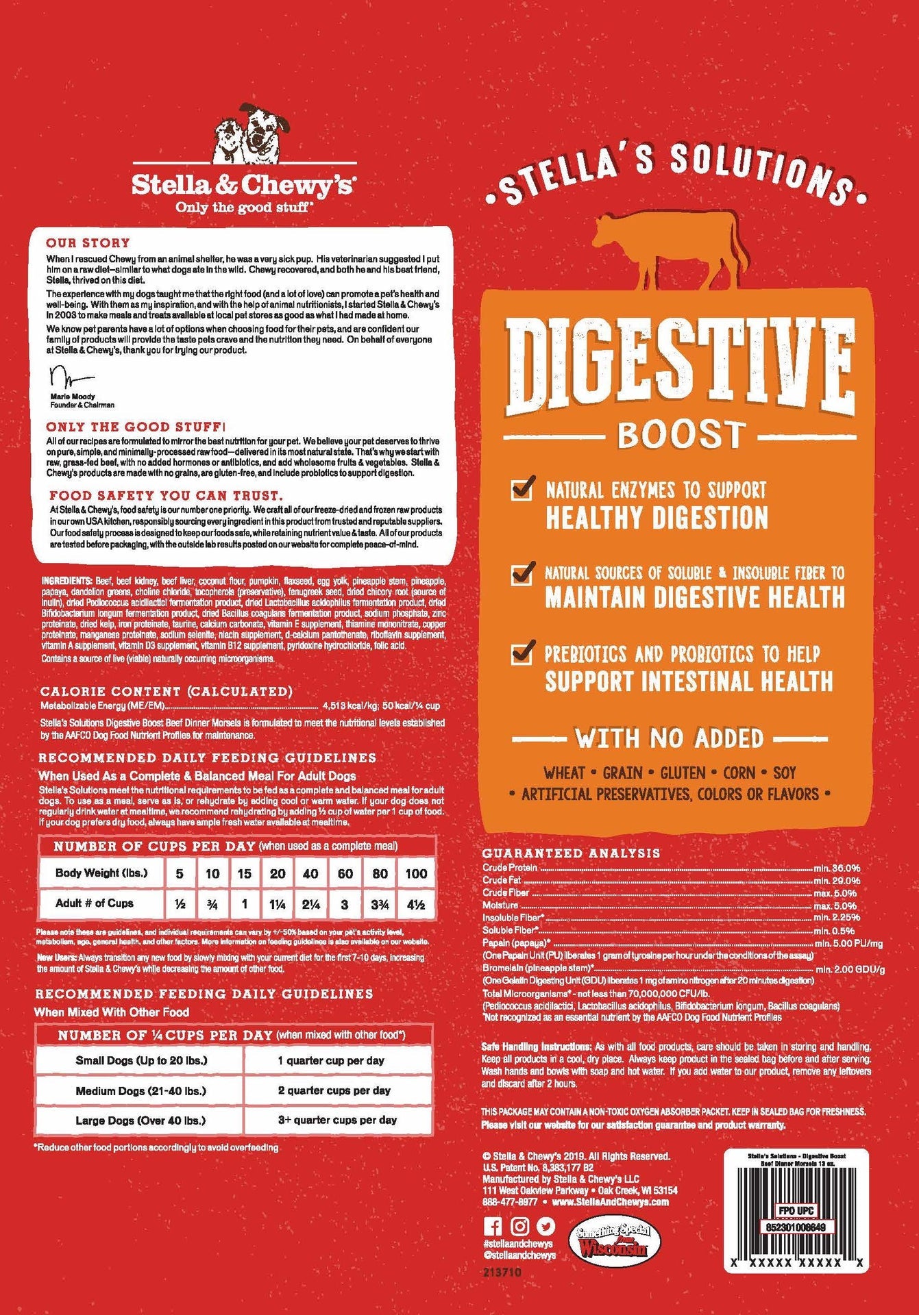 Stella & Chewy's -  Stella's Solutions Digestive Boost Freeze-Dried Raw Grass-Fed Beef Dinner Morsels