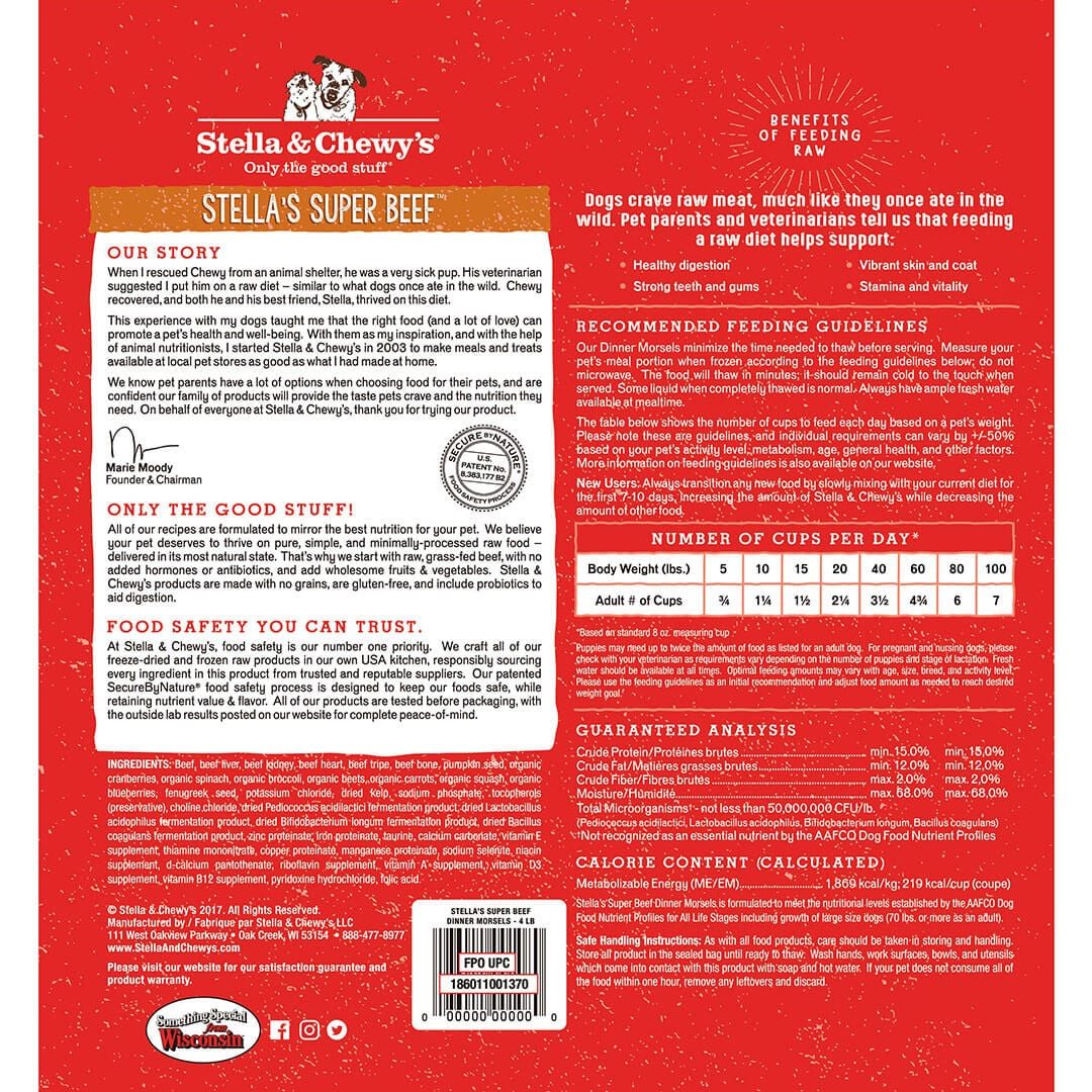 Stella & Chewy's - Stella's Super Beef Frozen Raw Dinner Morsels (For Dogs) - Frozen Product