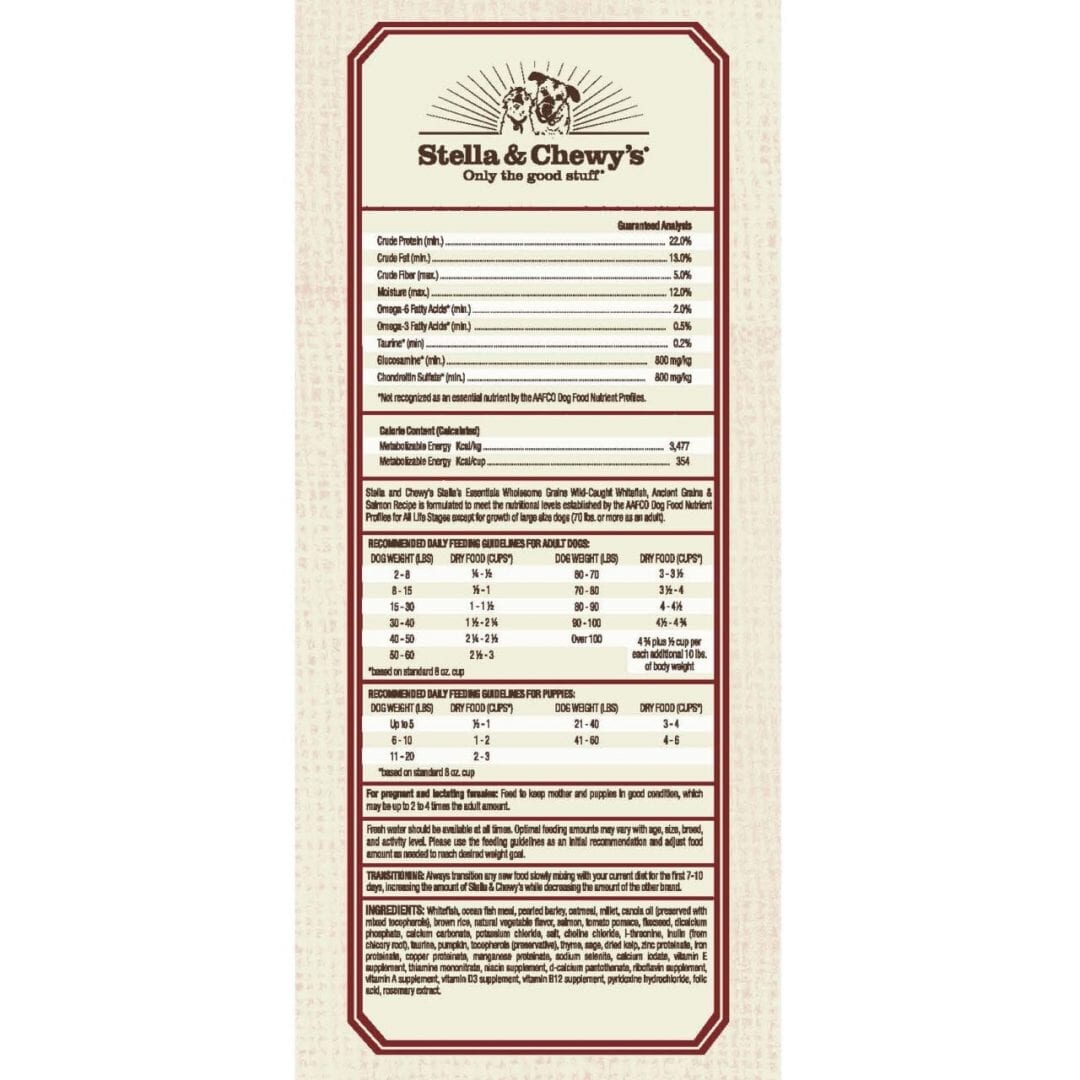 Stella & Chewy's - Wild-Caught Whitefish, Ancient Grains & Salmon Recipe (Dry Dog Food)