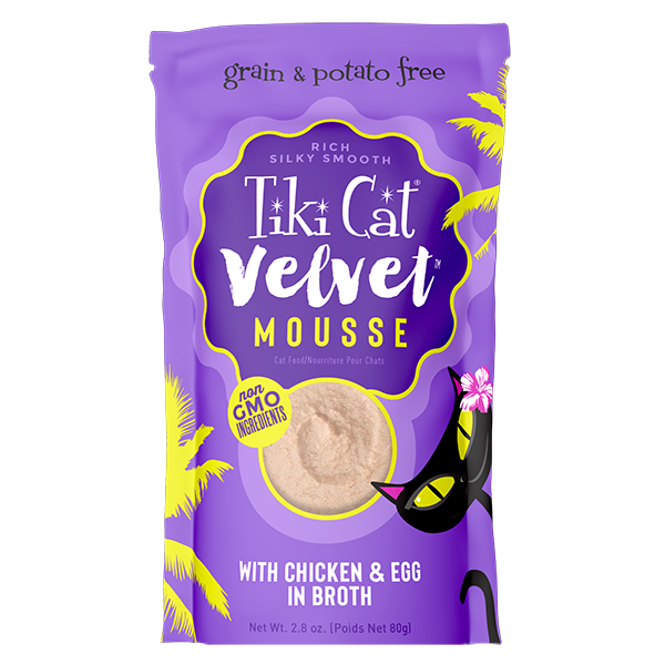 Tiki Cat - Velvet Mousse - Chicken & Egg Recipe (For Cats)