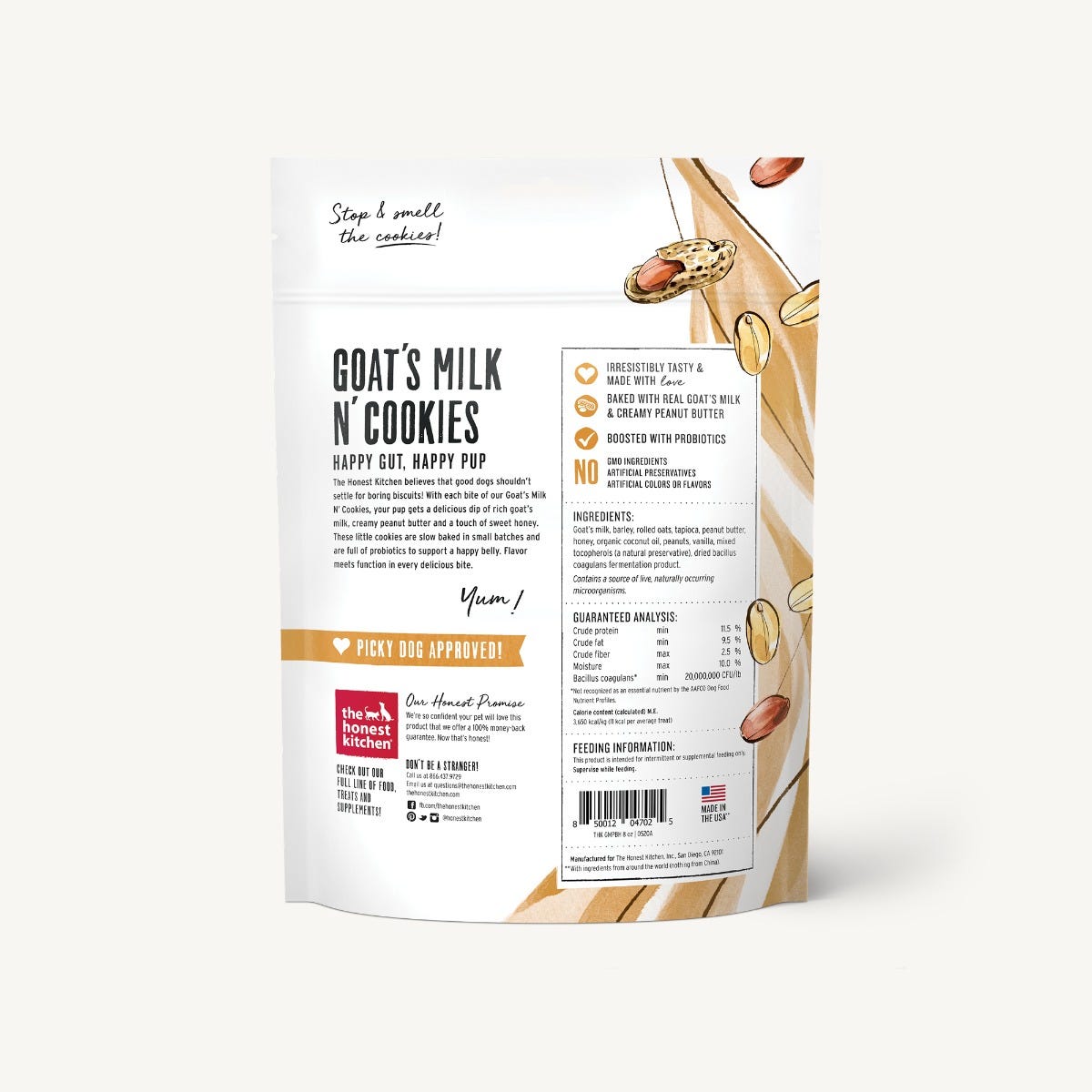 The Honest Kitchen | Goat's Milk N' Cookie | Slow Baked With Peanut Butter & Honey | Pet Store Toronto | ARMOR THE POOCH