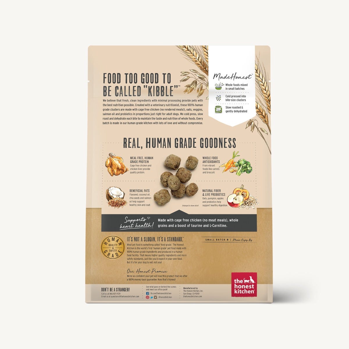 The Honest Kitchen - Whole Food Clusters - Whole Grain Chicken & Oat Recipe (Dry Dog Food)