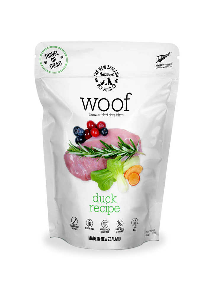 The NZ Natural Pet Food Co. | Woof | Freeze-Dried Duck | Dog Treat