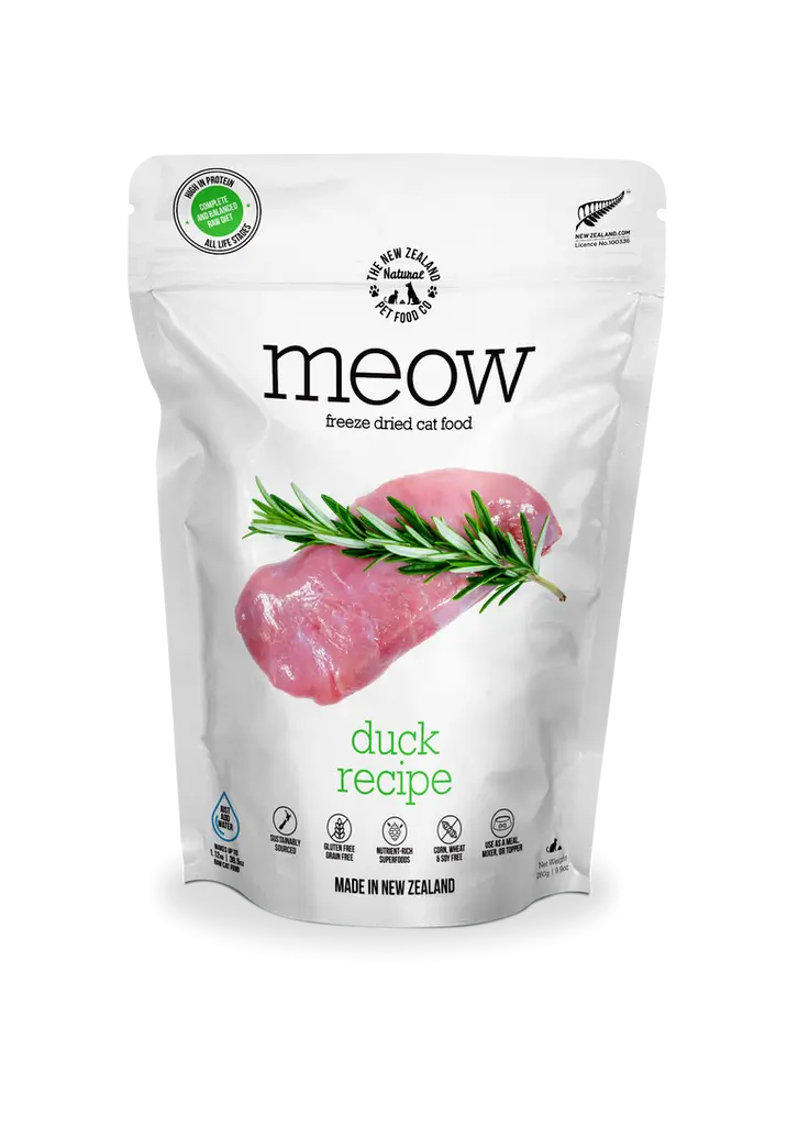The NZ Natural Pet Food Co. | meow | Freeze Dried Duck Recipe | Cat Treats